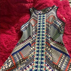 Multi colored - patterned flare dress